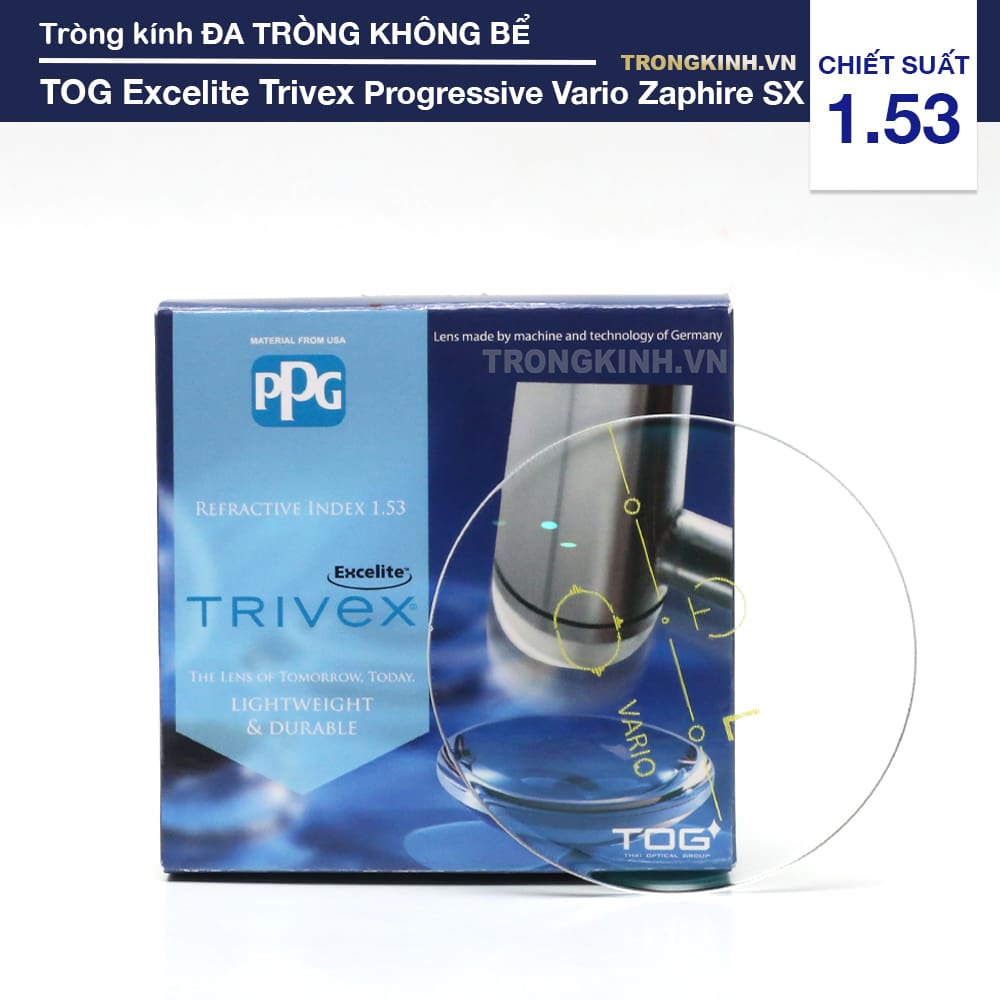 Tròng kính TOG TrivexProgressiveVarioZaphireSX 1.53